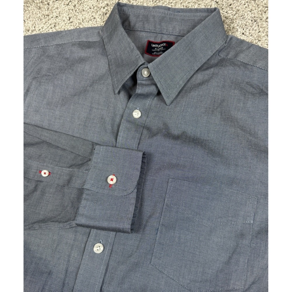 UNTUCKit Men's Casual Button Down Shirt - Gray